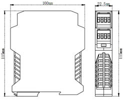 通用型溫度變送器尺寸