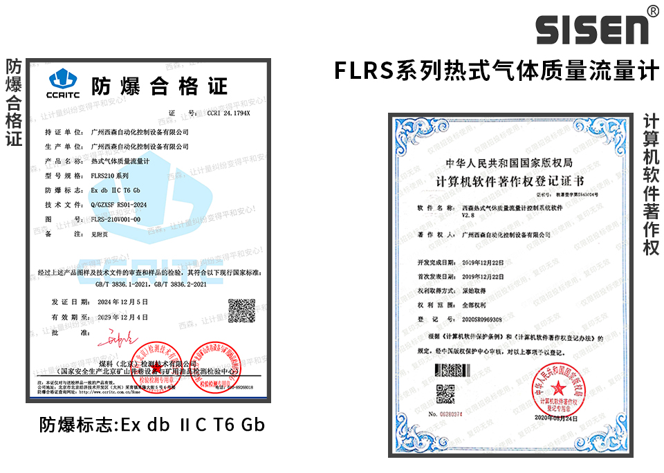 FLRS超高溫型熱式氣體質量流量計企業資質
