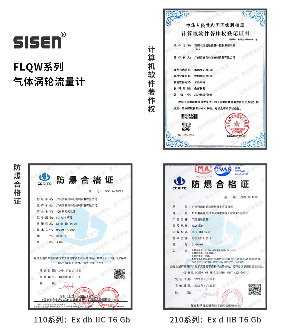 氣體渦輪流量計(jì)企業(yè)資質(zhì)